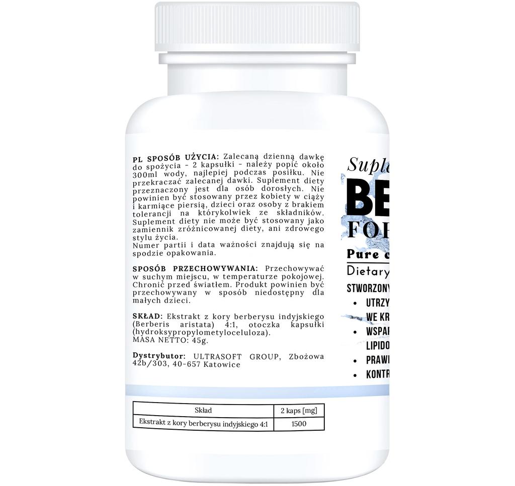 1500mg BERBERINE Extract Weight Loss Diabetes Glucose Insulin Der 4:1 60 Caps