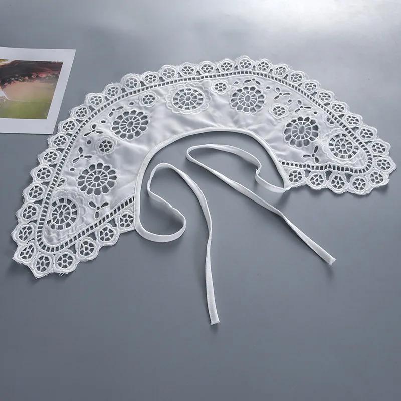 Fake Collar for Women Detachable Collar Shawl Wrap White Lapel Bowknots False Collar Scarf Short Shawl Cape