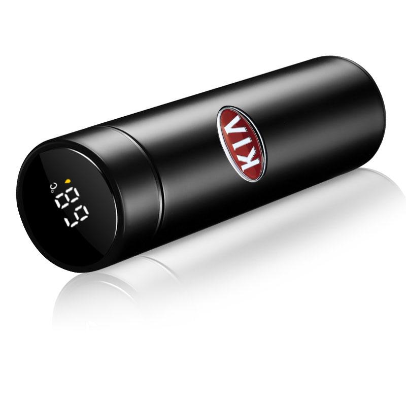 

1 шт. Автомобильный умный термос с дисплеем температуры, аксессуары для кофейной чашки для KIA K5 K9 Sorento Ceed Sportage Carnival Stinger Forte Niro Cadenza чёрный