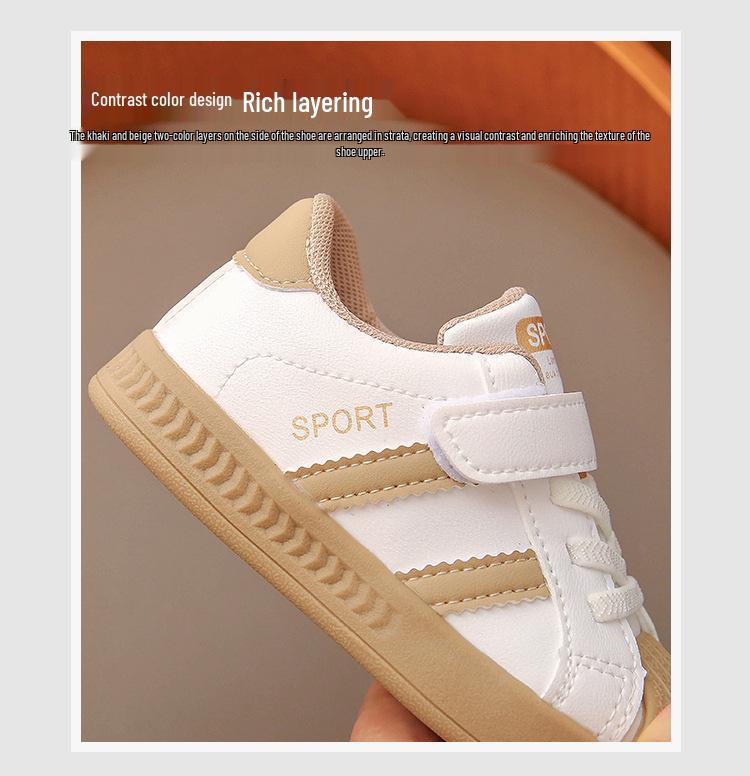 Spring Baby White Walking & Sports Shoes for Toddlers and Kindergarten Kids - Boys & Girls