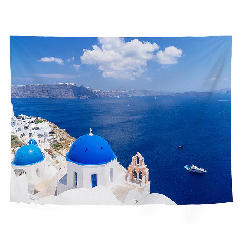 VIKAMA Atmospheric Landscape Tapestry Bedroom  Living Room Sofa Backdrop Guesthouse  Dormitory Decorative Hanging Tapestry