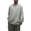 Y-3 FW23 Solid Color High Neck Long Sleeve T-Shirt Unisex Tops Gray IP7706