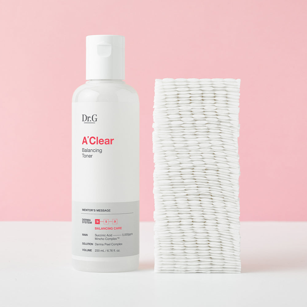 Dr.G A-Clear Balancing Toner 200ml + Cotton Pads 70 sheets