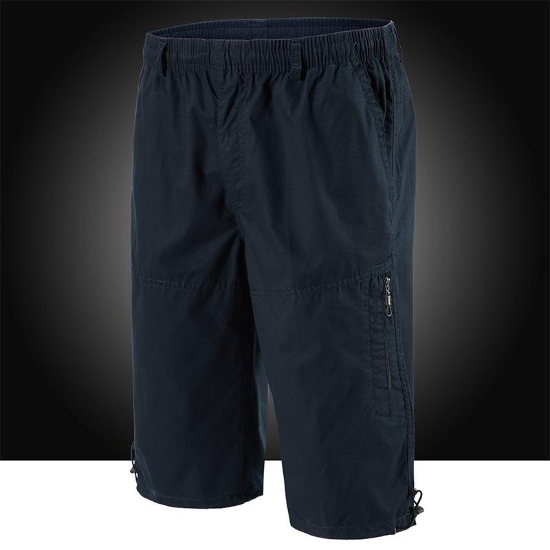 Summer tooling cropped pants, thin loose shorts, men's multi-pocket medium pants, casual sports cropped pants, men's