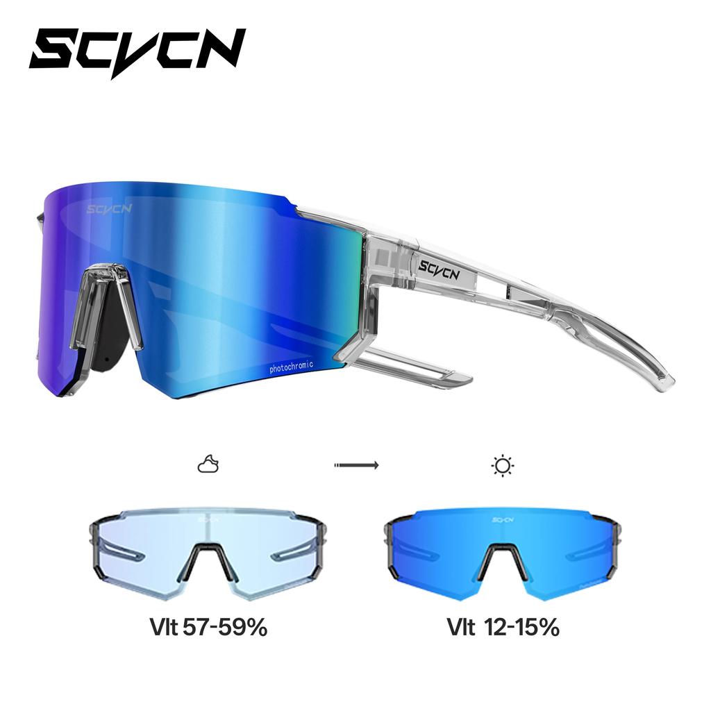 SCVCN New Photochromic Cycling Glasses UV400 Men Women Hiking Goggles Sports Sunglasses Outdoor Cycling Road MTB Bike Glasses
