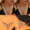 Halloween Themed Bat Pendant Necklace With Alloy And Geometric Design For Gift And Fashion