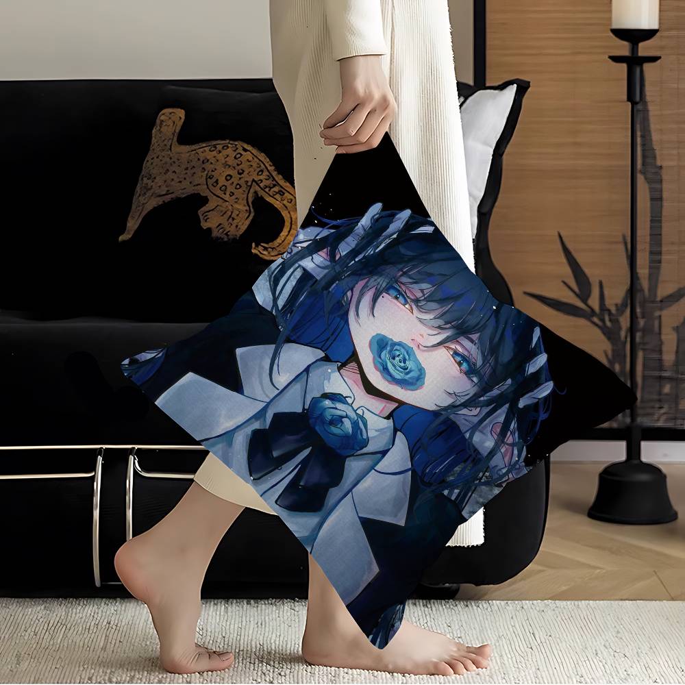 Ado Cartoon Female Singer Cushion Cover Car Throw Pillow Case For Sofa Car Christmas Gift 40x40cm 45x45cm