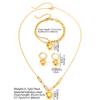 Stainless Steel Zircon Set Bracelet Necklace Earring Hanging Heart Design Atmosphere Light Luxury Zircon Set For Women Zircon
