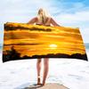 Sun Print Microfiber Beach Towel Large Quick Dry Sand Proof Absorbent Towel for Adult Travel Swimming