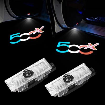 Para FIAT Car Door Light LED Puddle Lamp 500X Logo Light Para FIAT 500X 500L 500 Abarth PUNTO Tipo FIAT Welcome Light