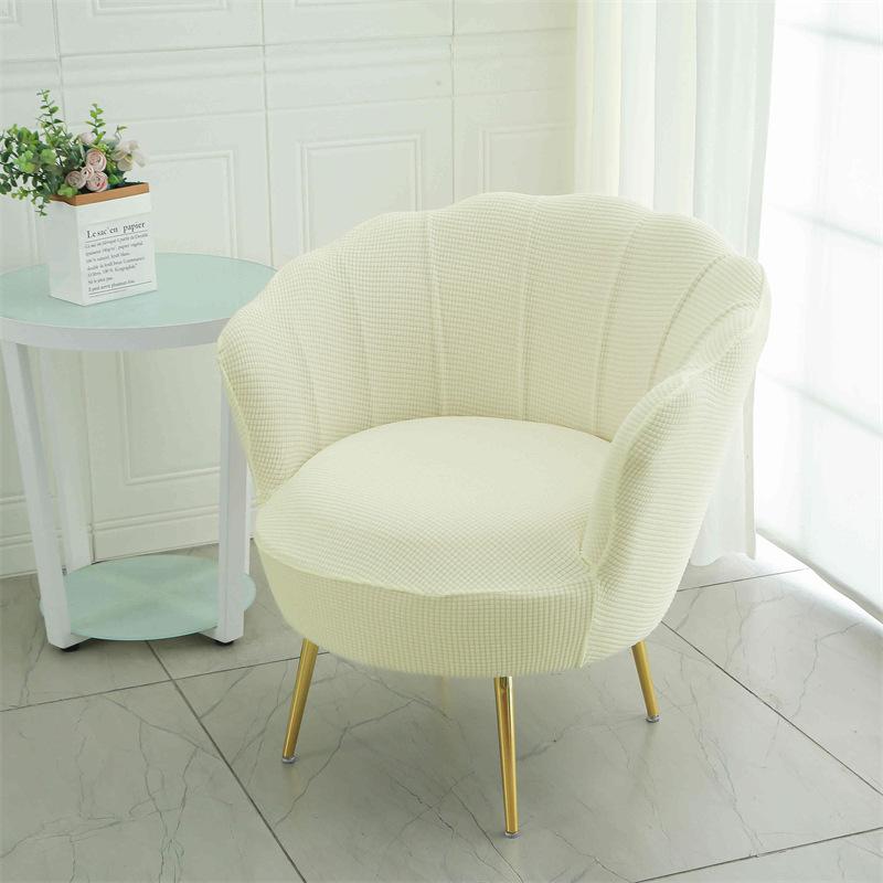 Schminkstuhl Sofa Blütenblatt Stuhlbezug Elastisch Polarfleece Hoher Sessel Hocker Staubschutzhüllen für Schlafzimmer Heim Lesezimmer Dekoration