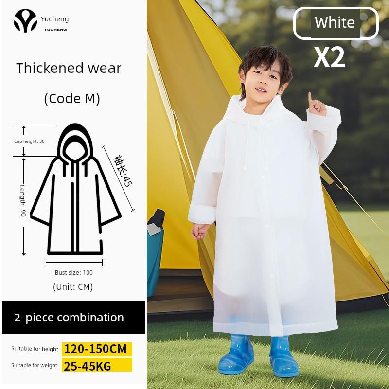 Portable Thickened Kids Raincoat for School Travel