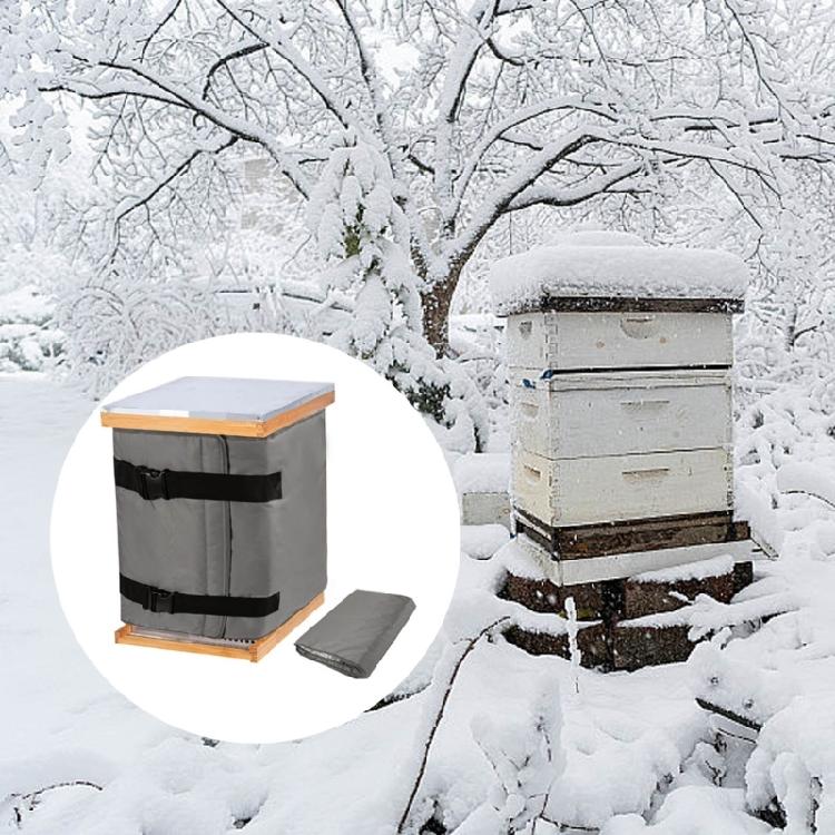 Beekeeping Winter Survival Insulated Thermal Blanket Cover Windproof Design 600D Tear Resistant Fabric Rain Snow Defense