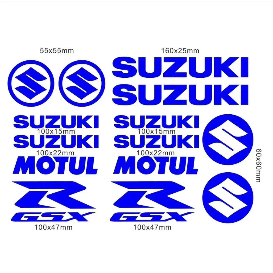 

For Suzuki Motorcycle Decal Set Reflective Vinyl Helmet Emblem Kit for Gsxs 600 750 1000 Body Logo Stickers Vehicle Decor 1set