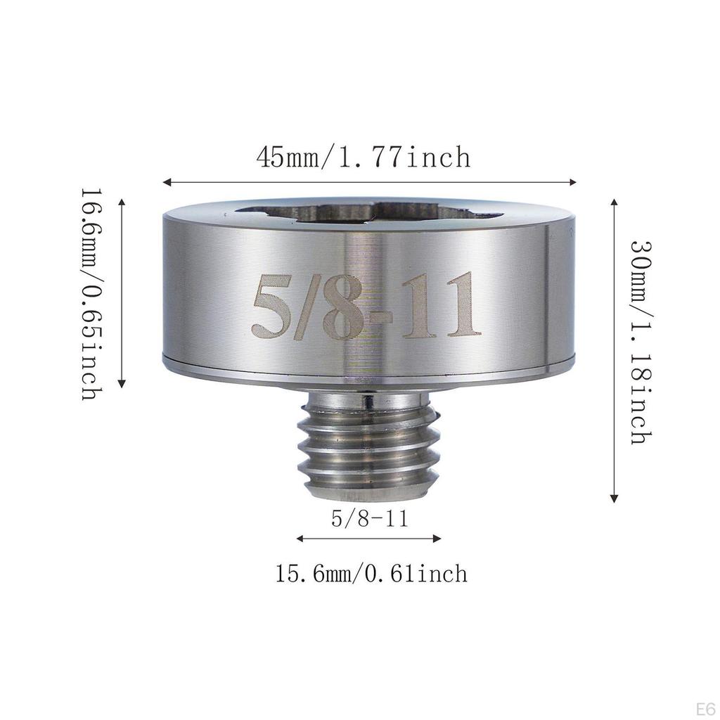 Angle Grinder Adapter Connector Replace Parts, Stainless Steel, Easy To Install for Drill Bits Drum