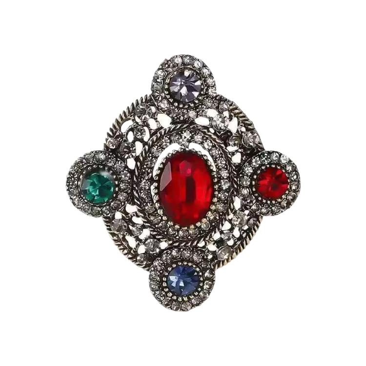 Lovely Bowknot Heart Oval Brooch With Rhinestones Detail, Chest Badge Accessory For Bridal Party And Cocktail Event