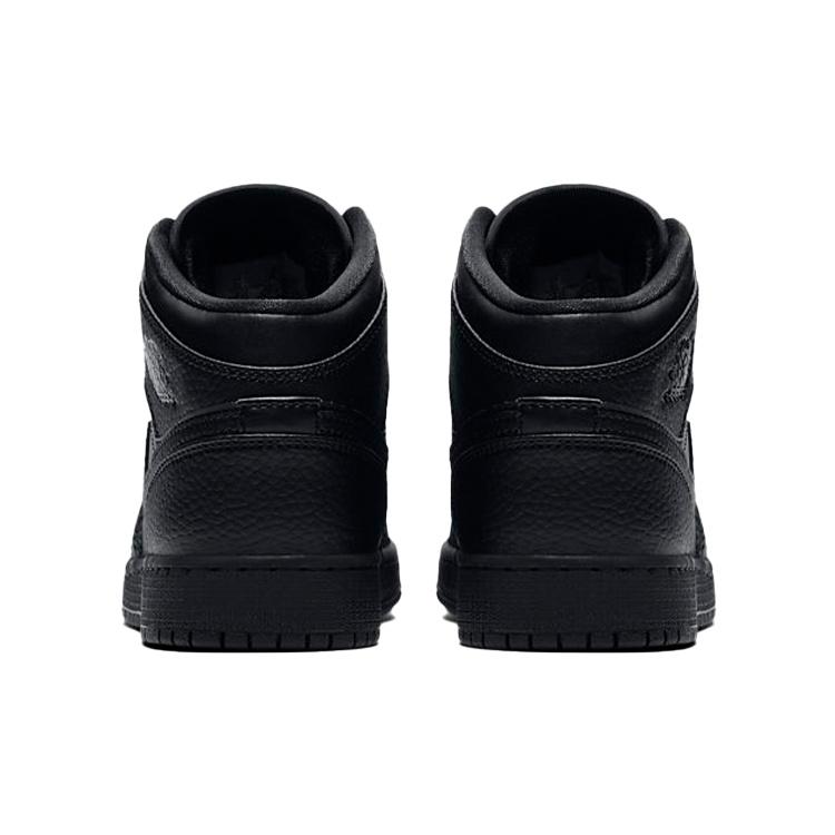(GS) Air Jordan 1 Mid 'Triple Black' 2020 Kids' 554725-091