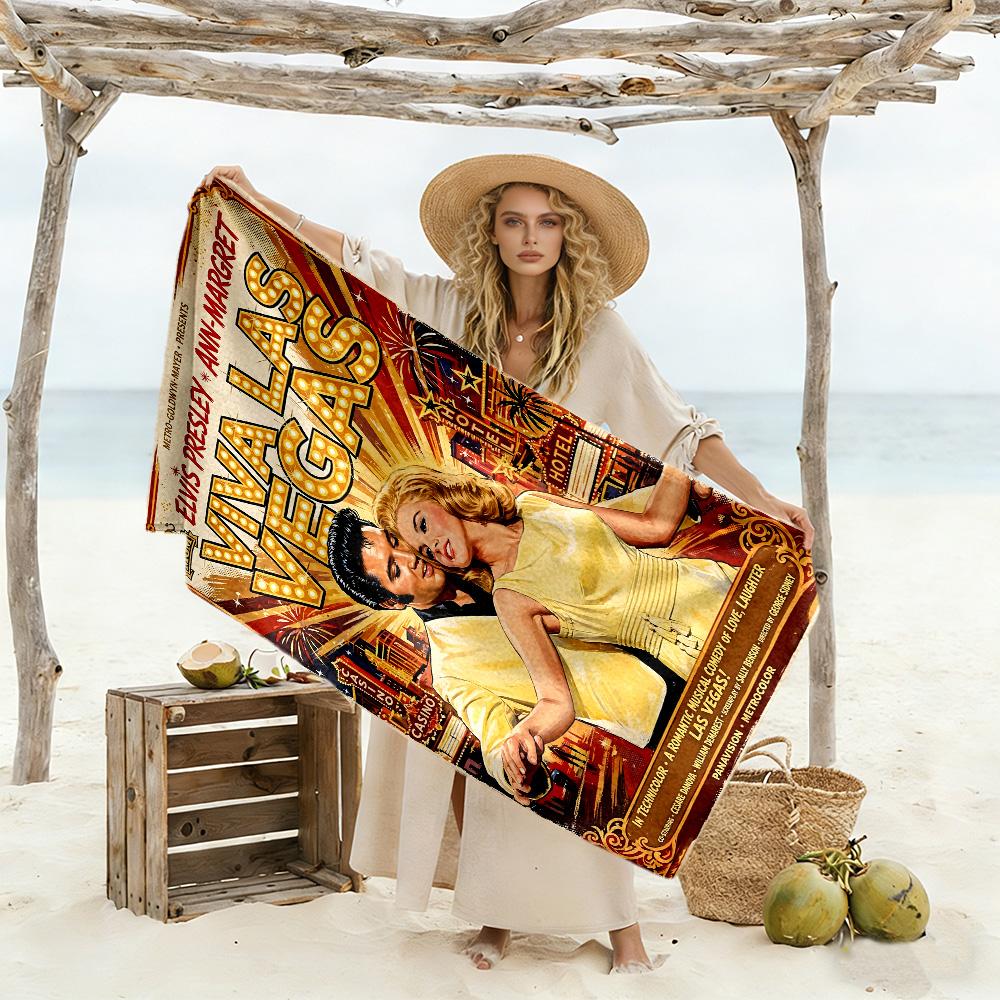 Elvis Presley Beach Towel Super Soft Microfiber Quickdry Fabric Comfortable Lightweight