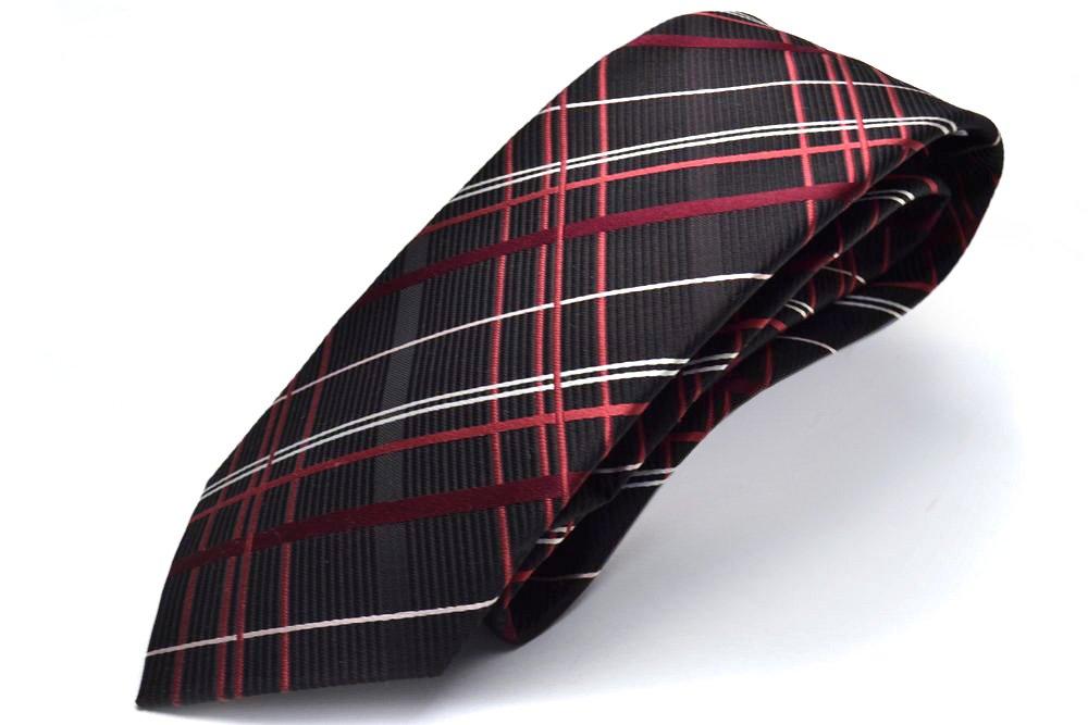 

Галстук Michiko London Brand Made in Nishijin в клетку, Япония, 100% шелк, узор, M-72