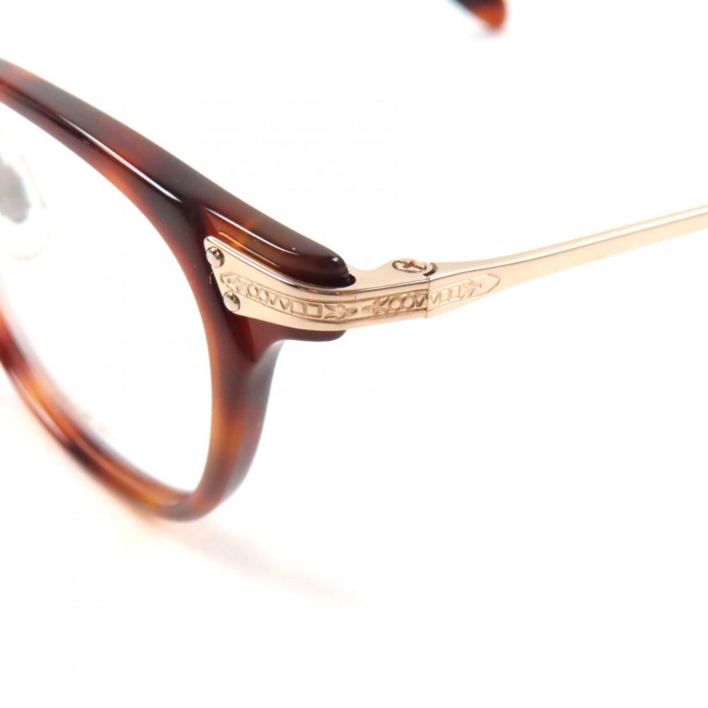 Pristine OLIVER PEOPLES Glasses Hadley DM Pattern Wellington Shape Clear brown mens Used