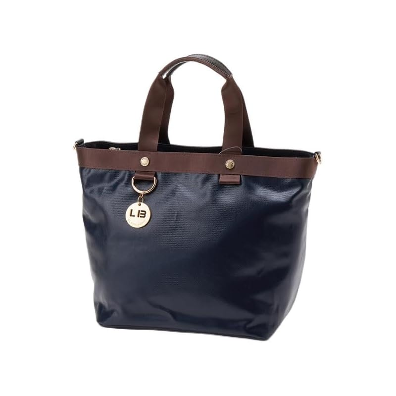 

[Rubaga Jerry] tote bag [Cotton x polyurethane] shiny mini tote Navy(66)