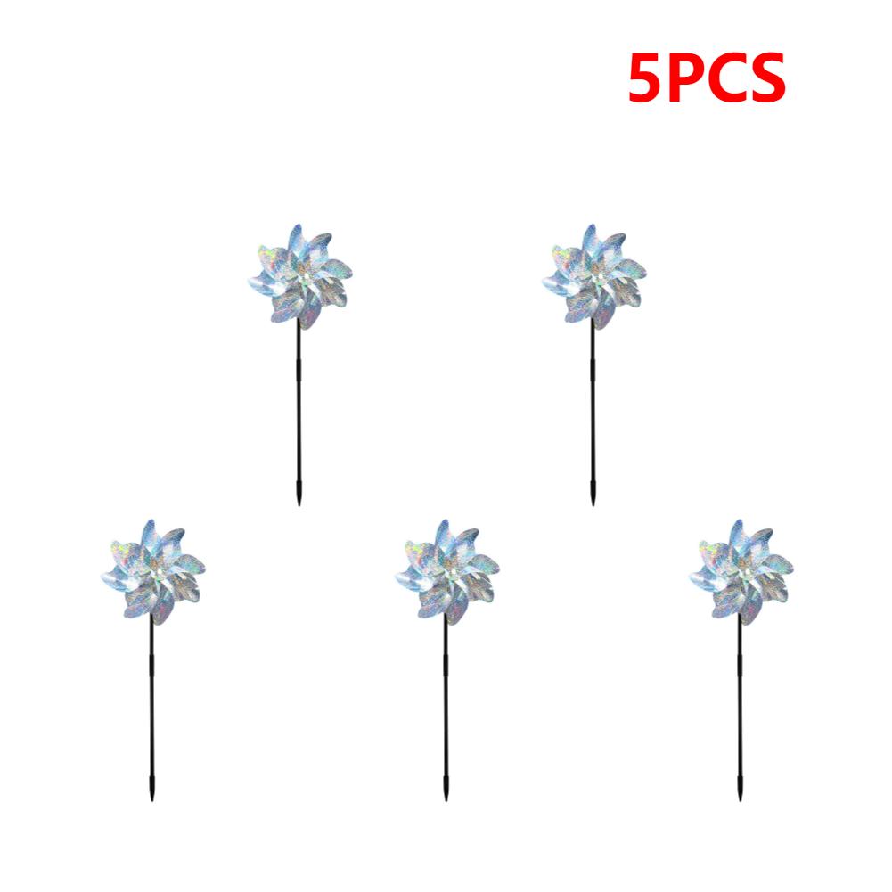 Garden Reflective Windmills Fruit Decoration Bird Repellent Children Kids Easy Installation for Outdoor Garden Lawn Yard