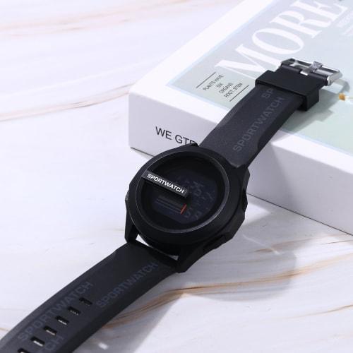 Men's Silicone Waterproof Digital Watch with LED Alarm, Day of the Week Calendar, and Stopwatch, a Simple and Stylish Quartz Watch - a Perfect Gift fo