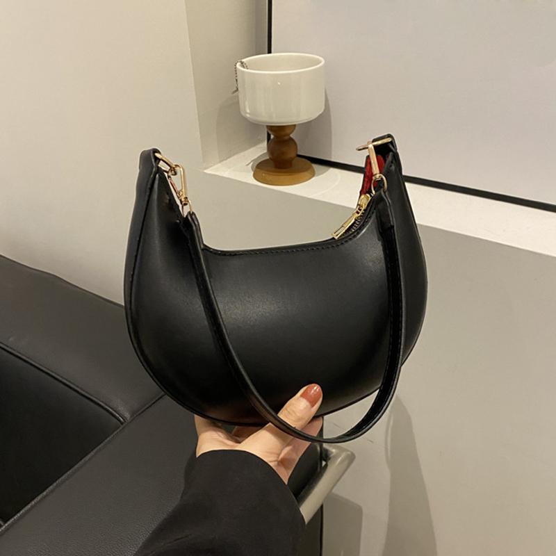 New Fashionable High-end Moon-shaped Baseball Bag Showing Luxury Women's Single Shoulder Bag Underarm Hobo Bag