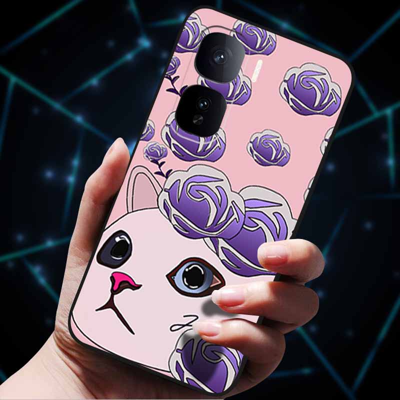 Kwiatowe Wytłaczane Etui 3D Dla vivo iQOO Neo 10 Etui 10Pro Miękkie Silikonowe Etui na Telefon dla vivo iQOO Neo 10 Pro Tylna Pokrywa Coque Torba