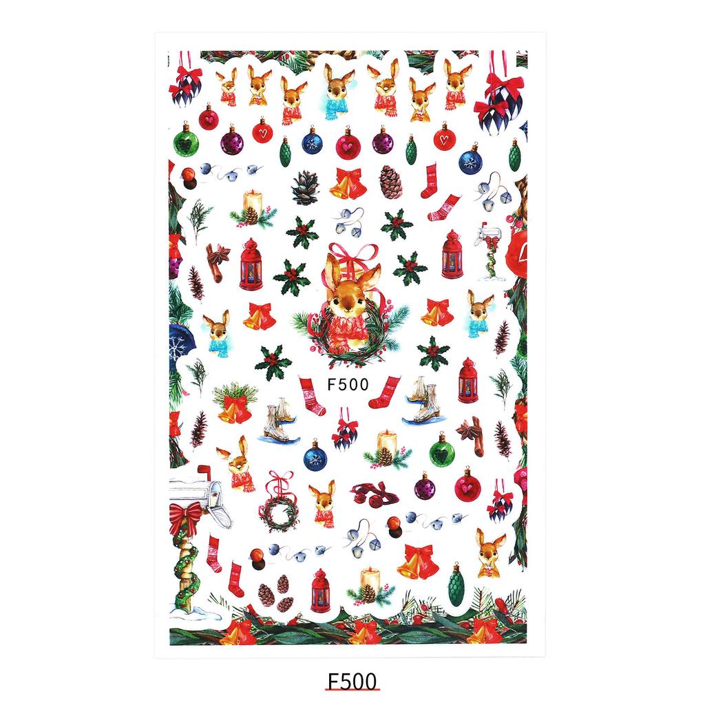 3D Adhesive Halloween Christmas Nail Stickers Decals Nail Art Decoration