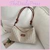 Trendy Checkerboard Fabric Small Handbag For Women Perfect For Everyday Outfits