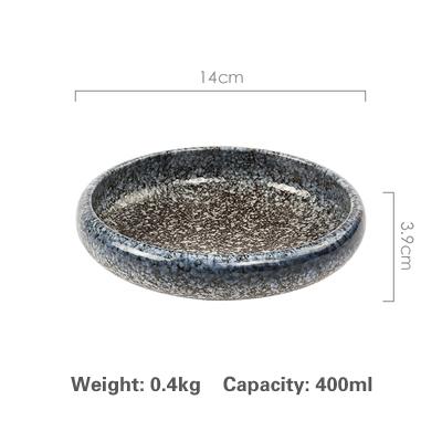 

14cm hot sell Creative retro ceramic sushi dishes tray Sauce Chili pepper snacks small dishes gold plates set dinner dishes sets