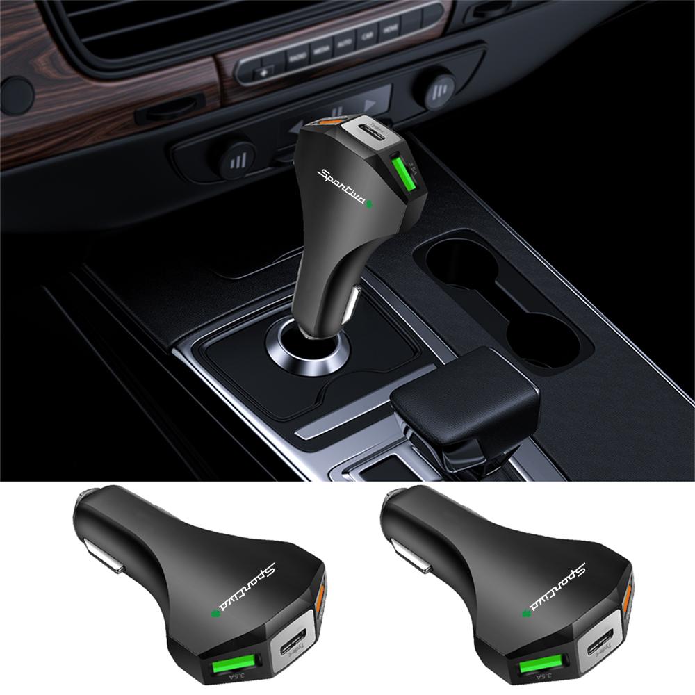Car Stickers For Alfa Romeo USB Car Charger Type C PD Fast Charging Adapter For Alfa Romeo Giulia Stelvio Giulietta Sportiva 159