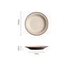 Vintage Circular Ceramic Plates Light Luxury Restaurant Pasta Salad Plate Delicious Dishes Dining Plate Exquisite Home Tableware