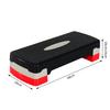 Fitness Stepper, Aerobic, 2 Levels 10/15 cm, 150 kg Load, 68 x 29 x 15 cm, Black and Red