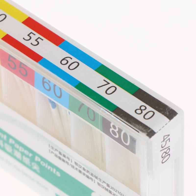1 Box Dental Absorbent Paper Points Gp/Pp 02 Taper 15-80# Dentist Use Dentistry Materials Endodontic Cotton Fiber Tips