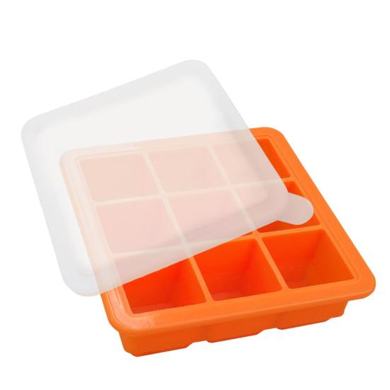 Large Silicone Ice Cube Mold with Lid 9-Cavity Sphere Mold for Whiskey Cocktails Easy-Release Leak-Proof Ice Tray for Freezer And Drinks