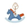 [Z'mura] Horse Horse Key Ring Cute Leather Leather Backpack Bag Decoration Charm Simple Pair Present Strap Color Horse Valentine (blue)