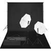 Vidaxl Photographic Studio Set With Lamps And Background