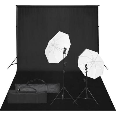 Vidaxl Photographic Studio Set With Lamps And Background
