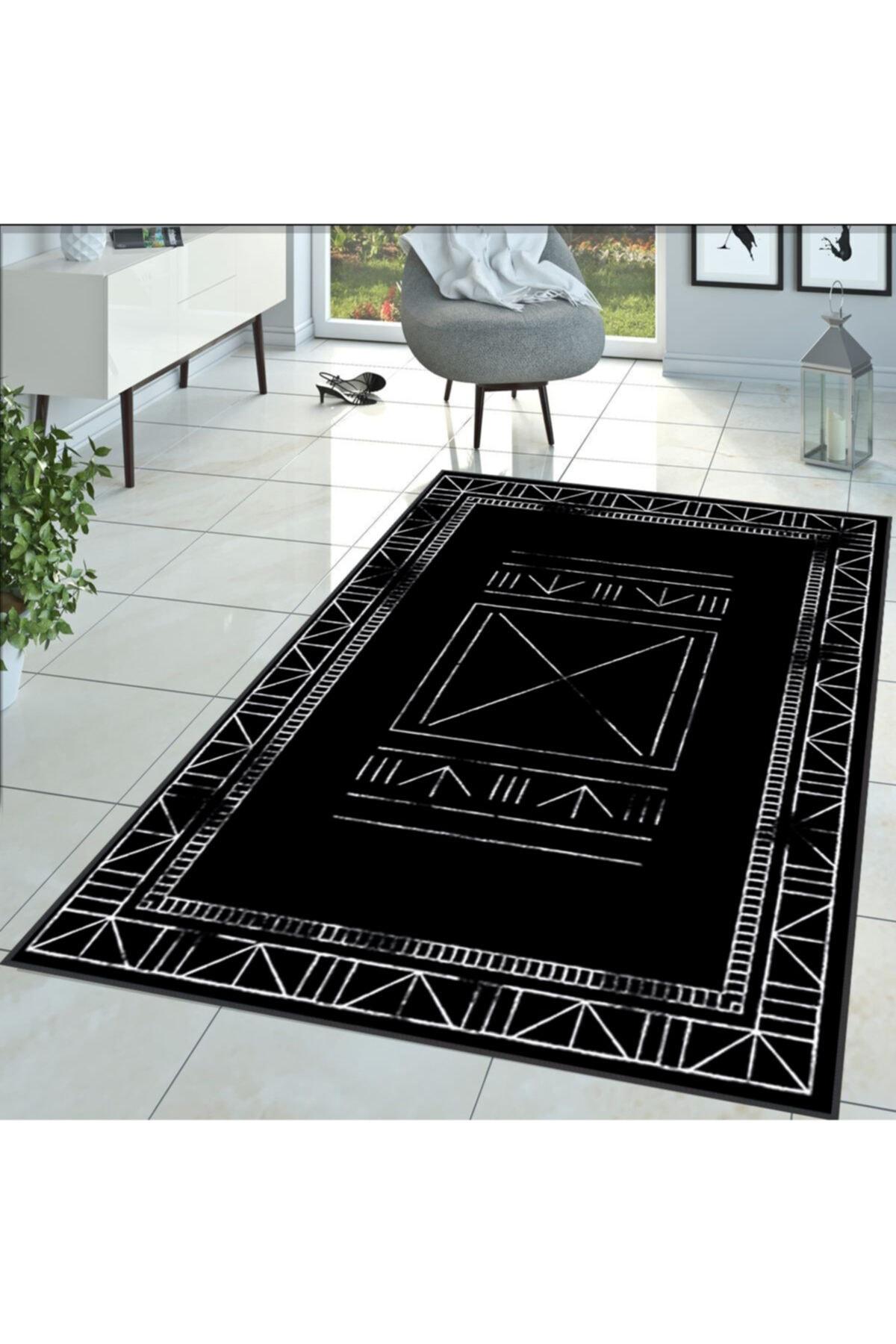 

Rovigo Home Моющийся ковер с принтом RVG1368-HY-1377 50x80 чёрный