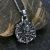 Vintage Gothic Viking Skull Pendant with Fine Details Punk Style Necklace for Men's Jewelry Gifts