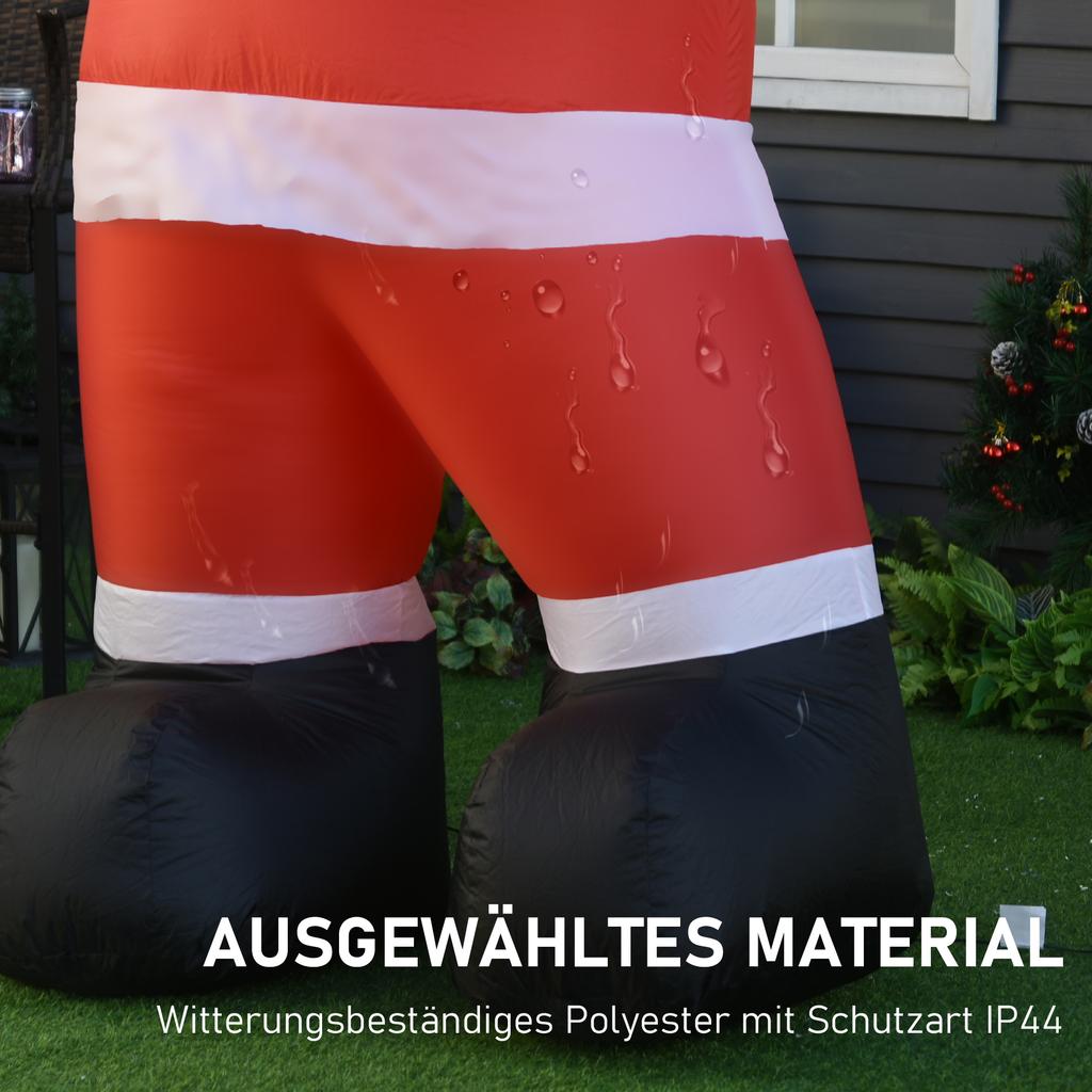Inflatable Christmas Decoration, 2.4 m Santa Claus with LED Lighting, Candy Cane for Indoor and Outdoor Use