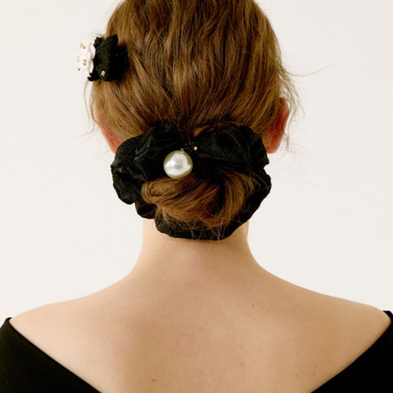 Jean Paul Clarisse Pearl Bead Scrunchie JC008PT