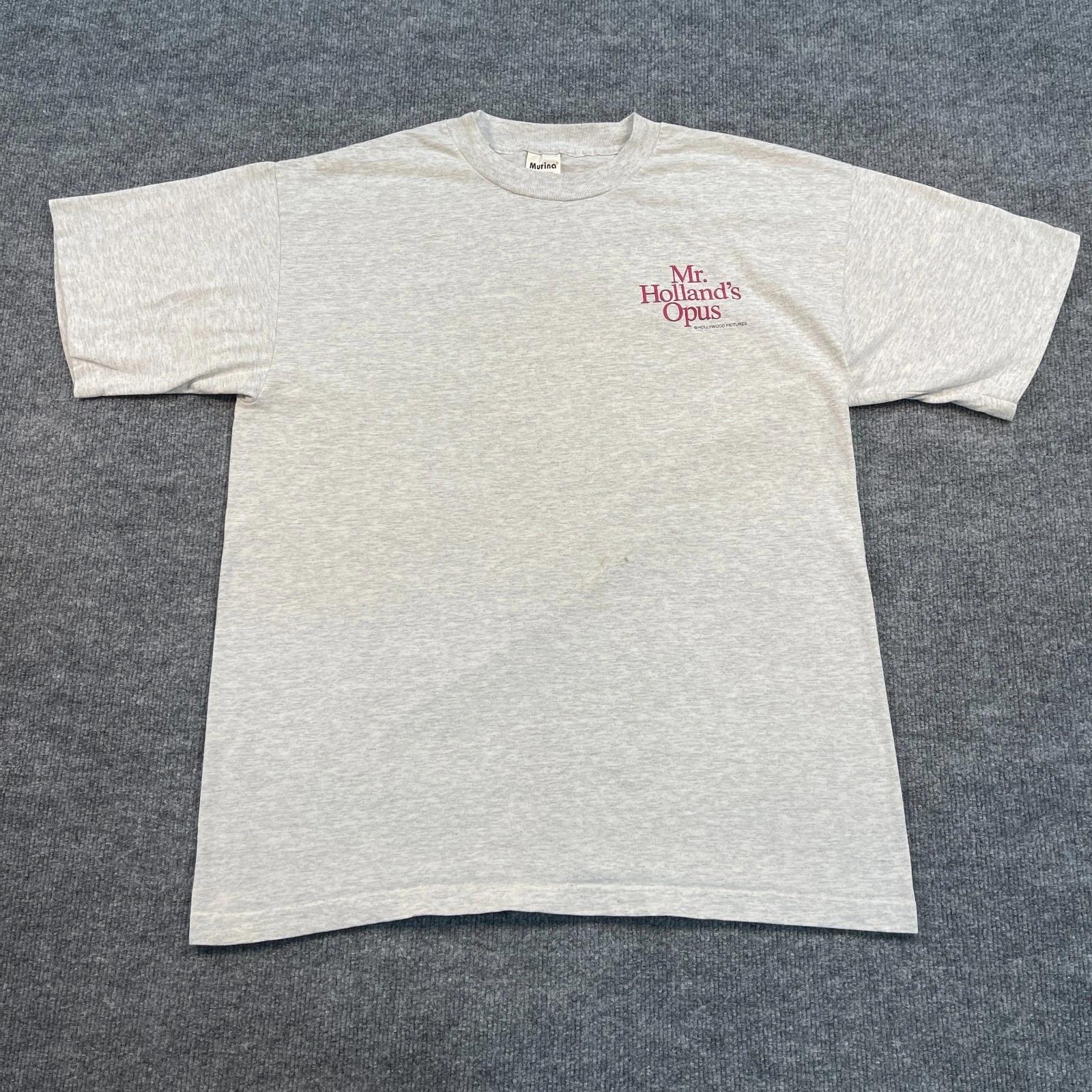 Vintage 90s Mr-Holland s-Opus Musical Drama Shirt XL 23x29 Gray John-Lennon S