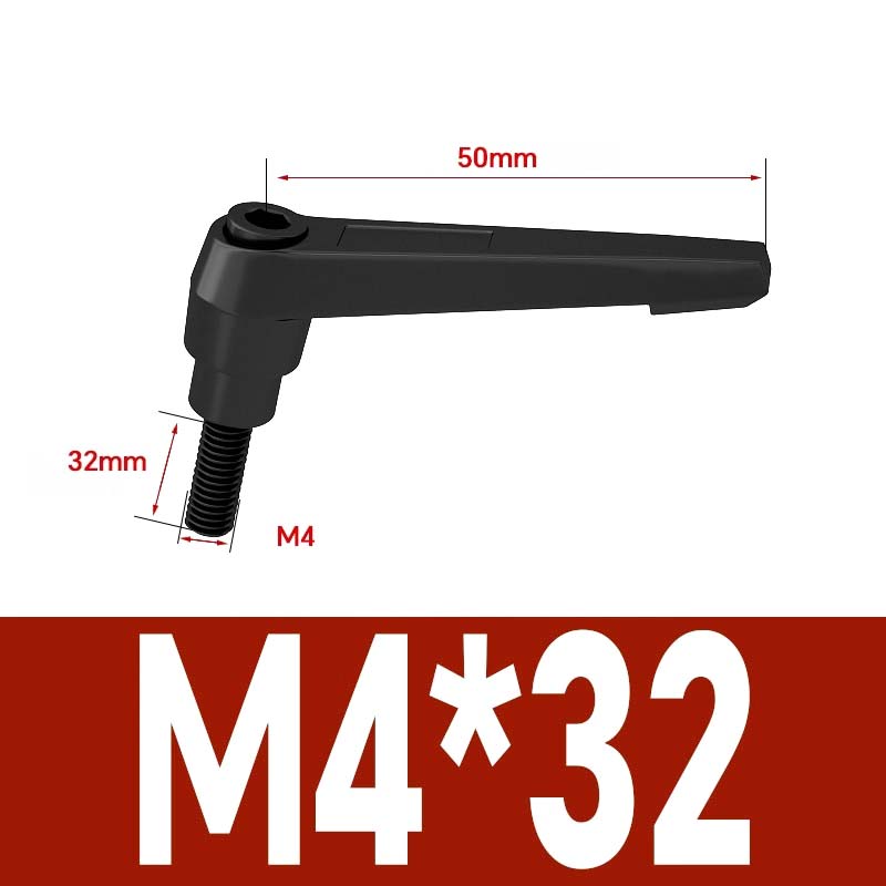 

1-5pcs M4 M5 M6 M8 M10 Adjustable Handle Locking External Male Thread Knob Bolt Screw Clamping Lever Machinery Wrench