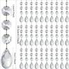 30Pcs Christmas Crystal Snowflaks Clear Hanging Ornaments Winter Decorations,Xmas Tree Chandelier New Year Party Decor Supplies