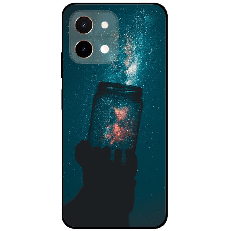 For Vivo Y28 4G Case 6.68'' Black TPU Silicon Cartoon Protection Cover for VivoY28 Y 28 4G Shockproof Capa Wolf Animals Soft Bag