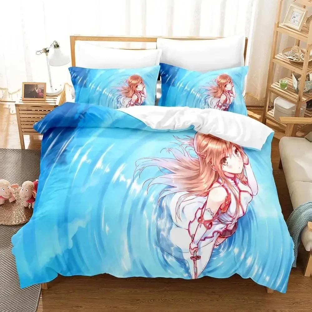 Girls Anime Shy Bedding Set Duvet Cover Bed Set Quilt Cover Pillowcase Comforter King Queen Size Boys Adult Bedding Set