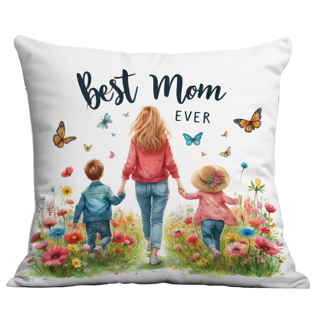Ny Morsdag Blomma Kuddfodral Festlig Hem Vardagsrum Soffa Kudde Kuddfodral Dekoration